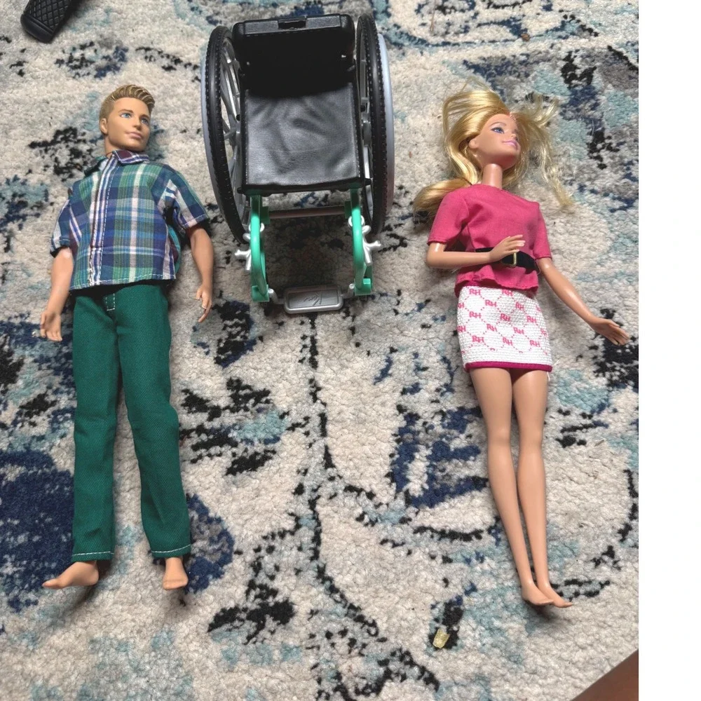 Mattel Barbie and Ken Doll Set with Ken Wheelchair Accessory GGL22 2018